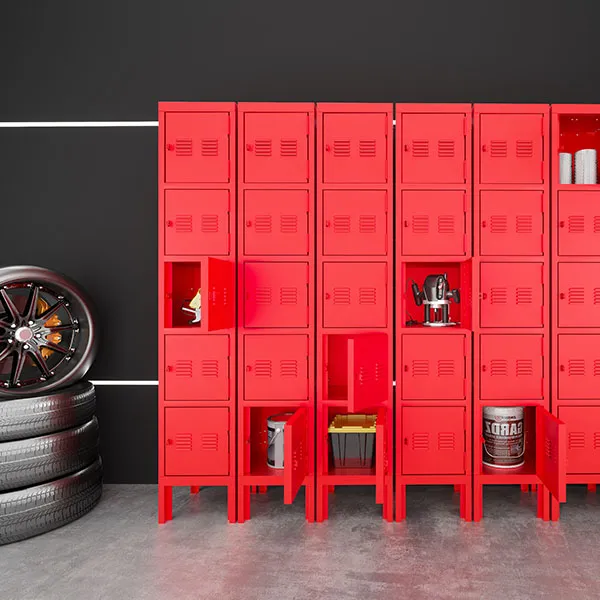 Red Five-door Locker
